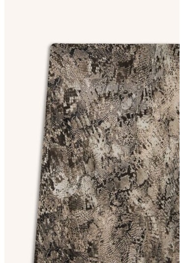 DeFacto A Kesim Yılan Derisi Desenli Yüksek Bel Saten Midi Etek E3020AX24WNBN320 Kahve DeFacto A Kesim Yılan Derisi Desenli Yüksek Bel Saten Midi Etek E3020AX24WNBN320 Kahve