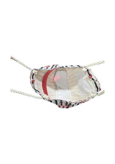 Monte Lui 1011 Plaj Çantası Çizgili Flamingo Desenli Çok Renkli