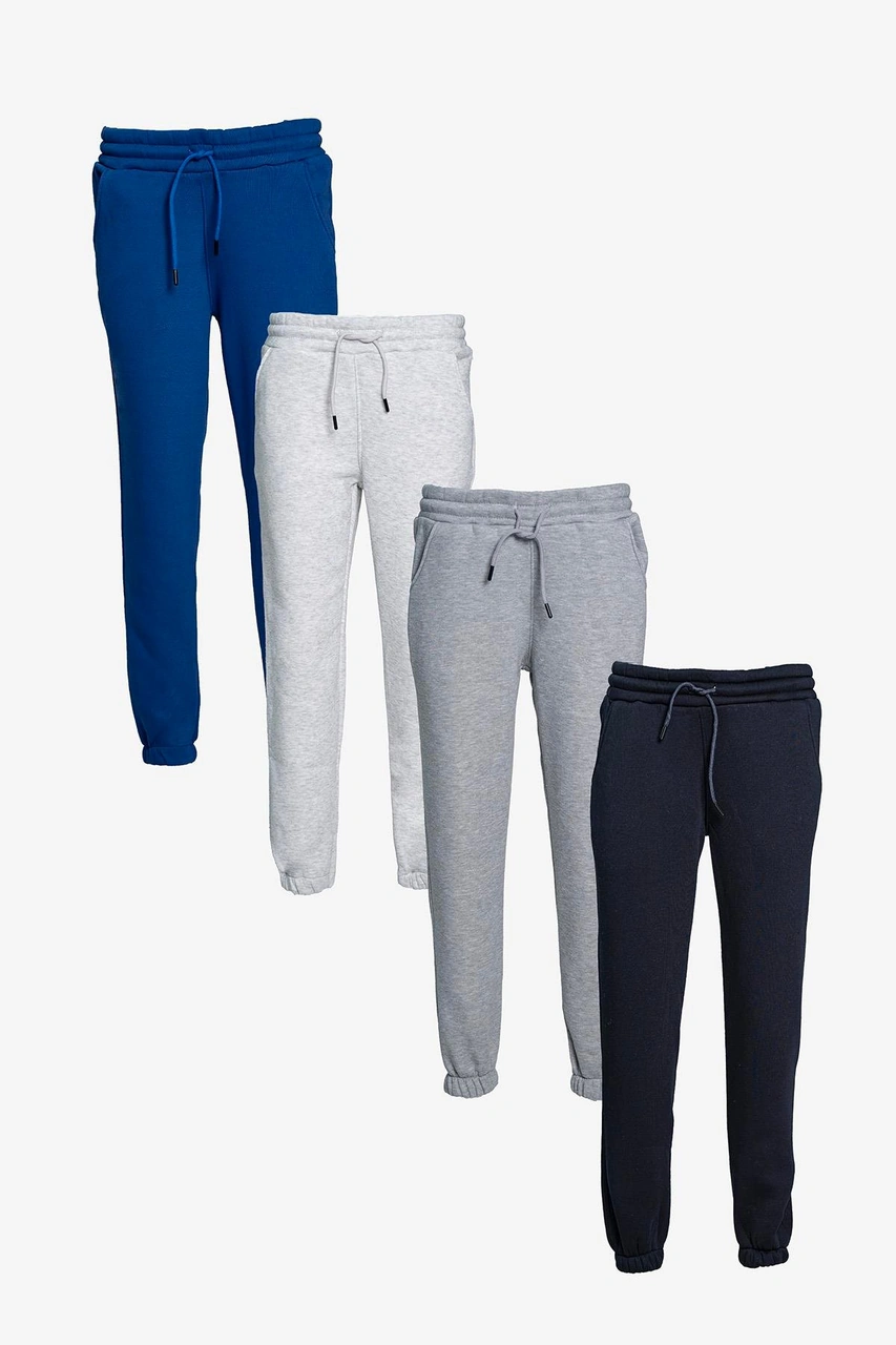 Üç İplik Yüksek Bel Lastikli Jogger Eşofman Altı - Siyah Siyah