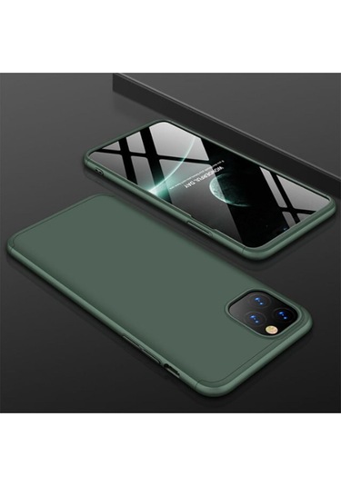 Apple Uyumlu iPhone 11 Pro Max Kılıf Zore Ays Kapak Koyu Yeşil
