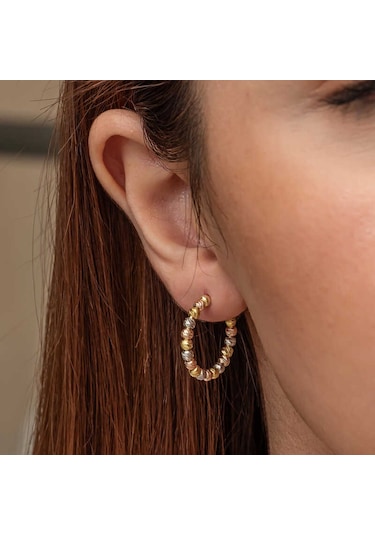 Gümüş Dorika Kadın Küpe 14 MM-Gümüş