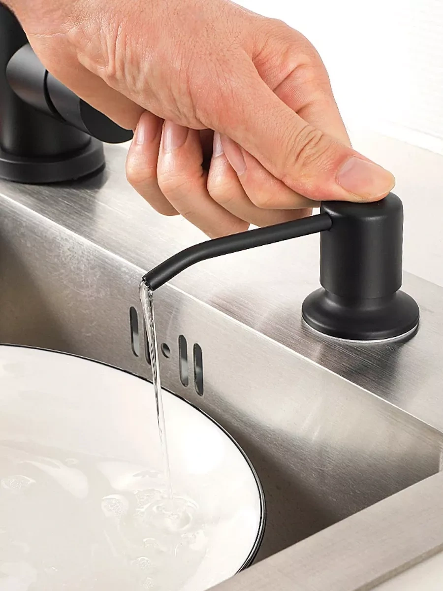 Homlove Mutfak İçin Gömme Dispenser 350 Ml, Siyah Dispenser 165419416 Siyah