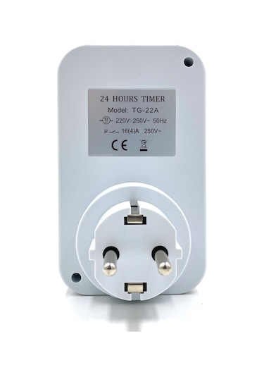 Tenfowee Avrupa Standartı Mekanik Zamanlayıcı Soket - 24 Saat Döngüsel Otomatik Elektrik Kontrolü Açma/kapama Anahtarı 16a, 4000w, Beyaz