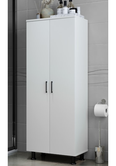Teo Banyo Çok Amaçlı Dolap 5 Bölmeli Beyaz
