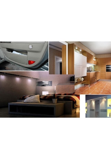 Geeksen Araba Bagaj Işığı 3 Led'li Dokunmatik Okuma Lambası Beyaz Işık Abs Malzeme Pil Dahil Değil Diğer