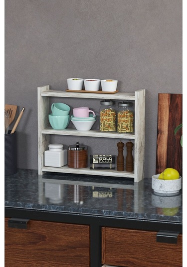 Mutfak Rafı Tezgah Üstü Organizer Efes Beyaz