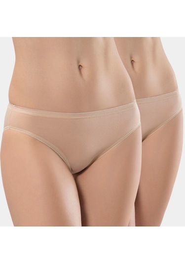 Türen Kadın Likralı 2'li Pamuklu Bikini Külot 230/ten 001