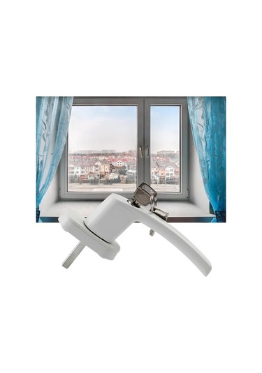 Pazly Alüminyum Pencere Kolu Kilit Yuvarlak Kolu - Çinko Alaşım - Ergonomik Tasarım - Kullanımı Kolay