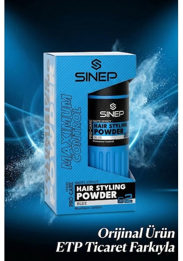 Sinep Toz Wax No:2 Extra Hold Mavi Blue Profesyonel Şekillendirme & Güçlü Tutuş 20 Gr