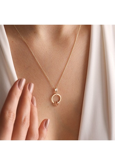 Altın Markiz Kolye Brown