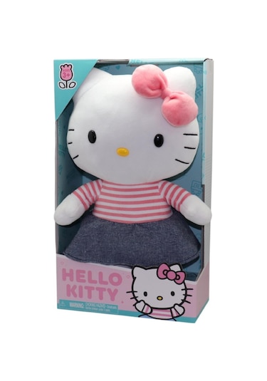 Hello Kitty Pelüş 30 Cm Pink Strip Top Çok Renkli