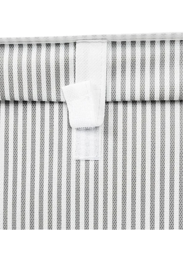 Çok Amaçlı Kapaklı Kutu Saklama Kutusu Mini Boy Tela 40 30 26 Cm Gri-beyaz