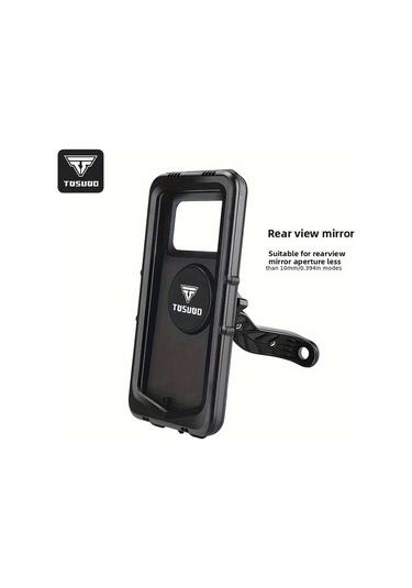 Xuweiwei Tosuod Ayna Tabanlı Bisiklet Navigasyon Tutucu Motosiklet Araç Telefon Askısı Siyah Ayna Taban Stili