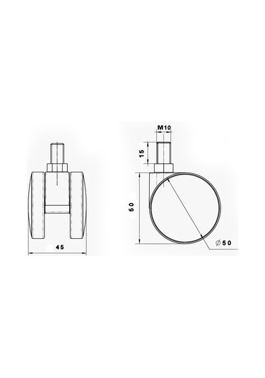Mekar M10 Cıvatalı Teker Büyük 55 Mm 4 Adet Pk001mekal02 Renkli