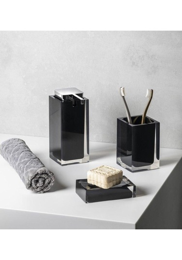 Rainbow Diş Fırçalık,tezgah Üstü-siyah Akrilik Siyah