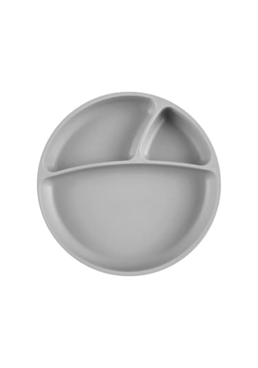 Oioi Porsiyon Vakum Tabanlı Silikon Tabak Powder Grey