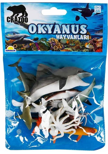 Okyanus Hayvanları Poşetli Hayvan Oyun Seti - Mavi Balina