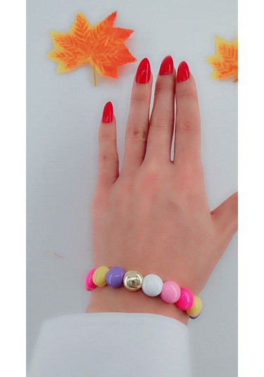 Bhs Life Kadın Lastikli Tasarım Karışık Renkli Bileklik 21 Çok Renkli