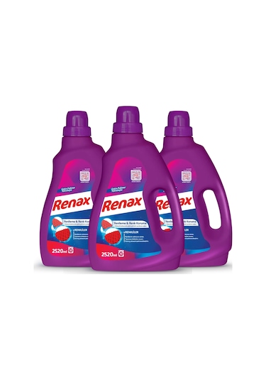 Renax Sıvı Çamaşır Deterjanı Renkliler 3 x 2520 ML