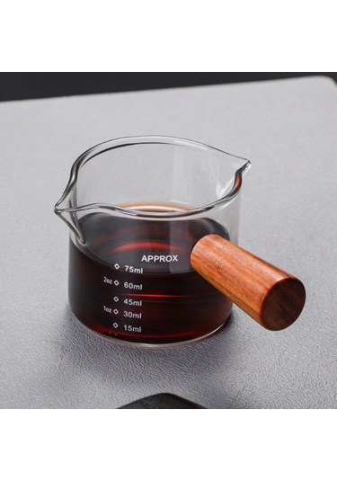 Suntek Barista Süt Barı Için Ahşap Saplı Şeffaf Çift A