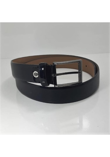 Fiyra 3093 Lacivert Rugan Üst Sınıf Hakiki Deri 3,5cm Erkek Kemer Lacivert