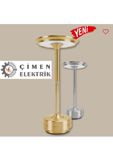 Cata Ct 8438 Toronto Krom Kasa 3 Renkli Dokunmatik Şarjlı Masa Lambası