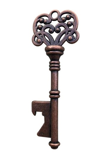 Bakır Metal Anahtar Şekilli Şişe Açacağı Mutfak Alet Çubuğu Barware Anahtarlık Anahtarlık Bakır