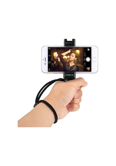 Puluz Video Grip Telefon Elde Tutucu + Bileklik Tripod Adaptörü