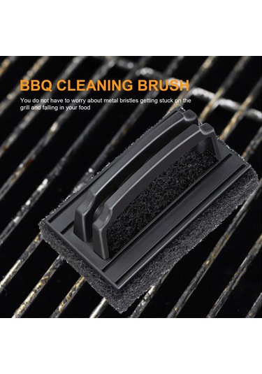 Hfambition Siyah Pratik Barbekü Izgarası Temizleme Fırçası - Dayanıklı Sponge, Yağ Ve Kireç Temizleyici, Tüm Izgara Tiplerine Uygun Çok Renkli