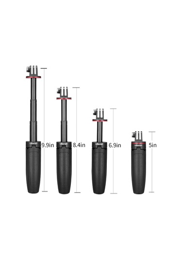 Ulanzi Mt-09 Mini Genişletilebilir Masaüstü Tripod Elde Taşınabilir Fotoğrafçılık Braketi Standı Vlog Selfie Çubuğu Djı Osmo Action Kamera Gopro Hero 8/7/6/5 İle Uyumlu Siyah