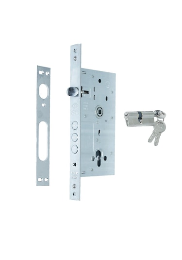 Çelik Kapı Monoblok Alt Kilit + Barel + Karşılık