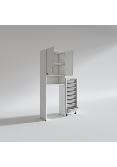 Kenzlife Çamaşır Makinesi Dolabı Sinemsepet Byz 08 Li Banyo Arkalıksız Kurutma Bulaşık Çok Renkli