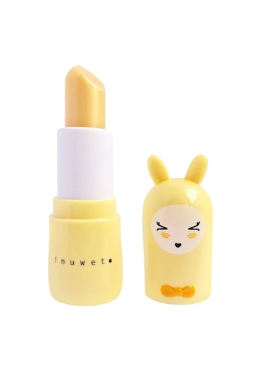 Inuwet Bunny Lip Balm Glitter Gold Pineapple