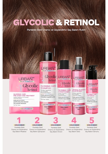 Glycolic Retinol Parlaklık Etkili Onarıcı Saç Bakım Sütü-200ml