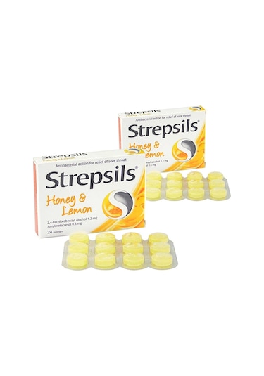 Strepsils Bal Limon Aromalı Pastil 2 x 24'lü