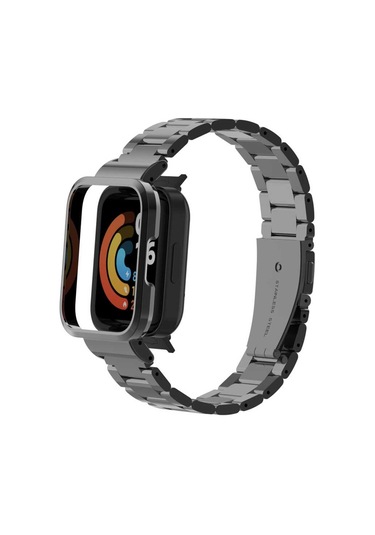 Xiaomi Redmi Watch Mi Watch Lite Uyumlu Krd-60 Metal Mkst Kordon-gold