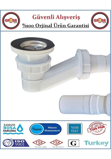 Duş Teknesi Gider Sifonu - Duşakabin Tekne Tropleni Körüklü Beyaz