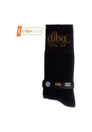 Diba Erkek Kışlık %71 Gerçek Yün 4'Lü Paket Soket Çorap