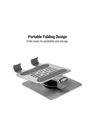Yunboo 360 Dönebilir Katlanabilir Tablet Standı - Hafif Alüminyum, Soğutma Özellikli, Ayarlanabilir Açılar
