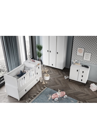 Patiko Rose Bebek Odası Takımı Beyaz