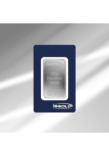 E-gümüş Işgold 50 G Külçe Gümüş