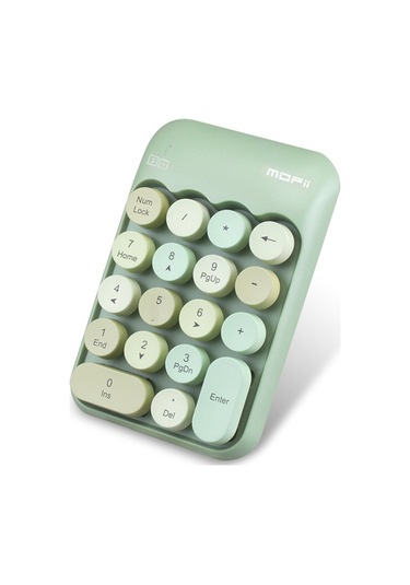 Mofii X910 2.4g Kablosuz Klavye Sayısal Klavye Taşınabilir 18 Tuşlu Finansal Muhasebe Ofis Klavyesi Yeşil Karışık Renk