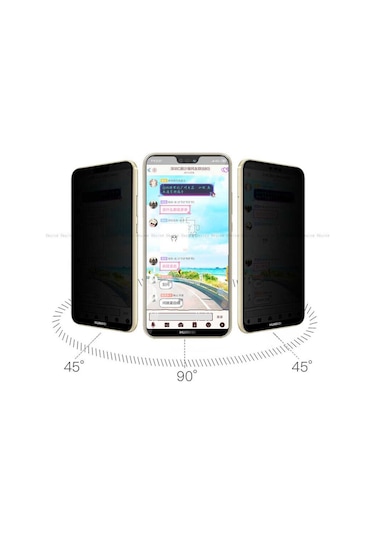 Huawei Mate 20 Lite Zore New 5D Privacy Temperli Ekran Koruyucu (485456004)