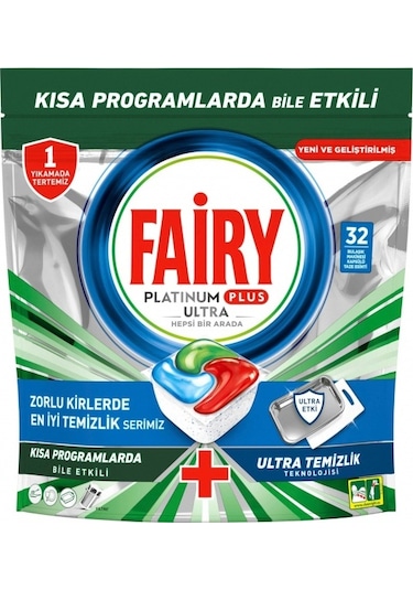 Fairy Platinum Plus Ultra Bulaşık Makinesi Deterjanı 32 Tablet