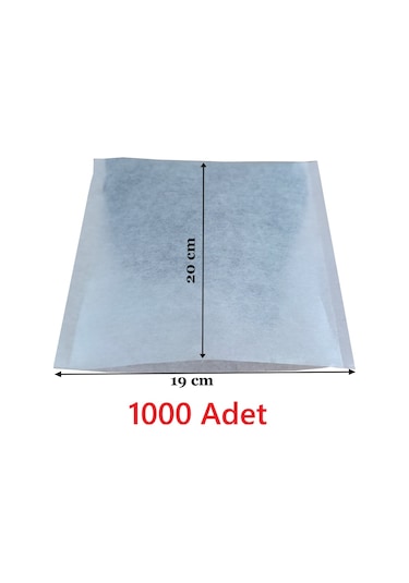 Çay Bitki Çayı Demleme Filtresi Boş Demlik Poşeti Galoşu Bonesi 19x20 Cm 1000 Adet Ev Otel Cafe Horeca