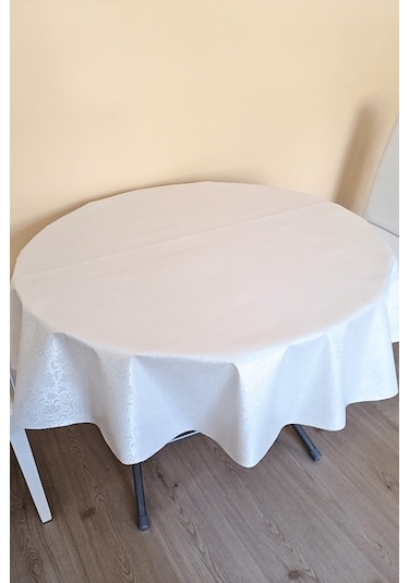 Altı Astarlı Yuvarlak Muşamba Masa Örtüsü -140 Cm Çap-elg17
