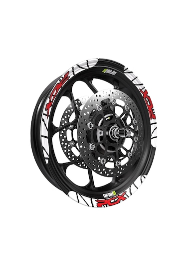 Honda Pcx Tasarımlı Jant Şeridi Kırmızı