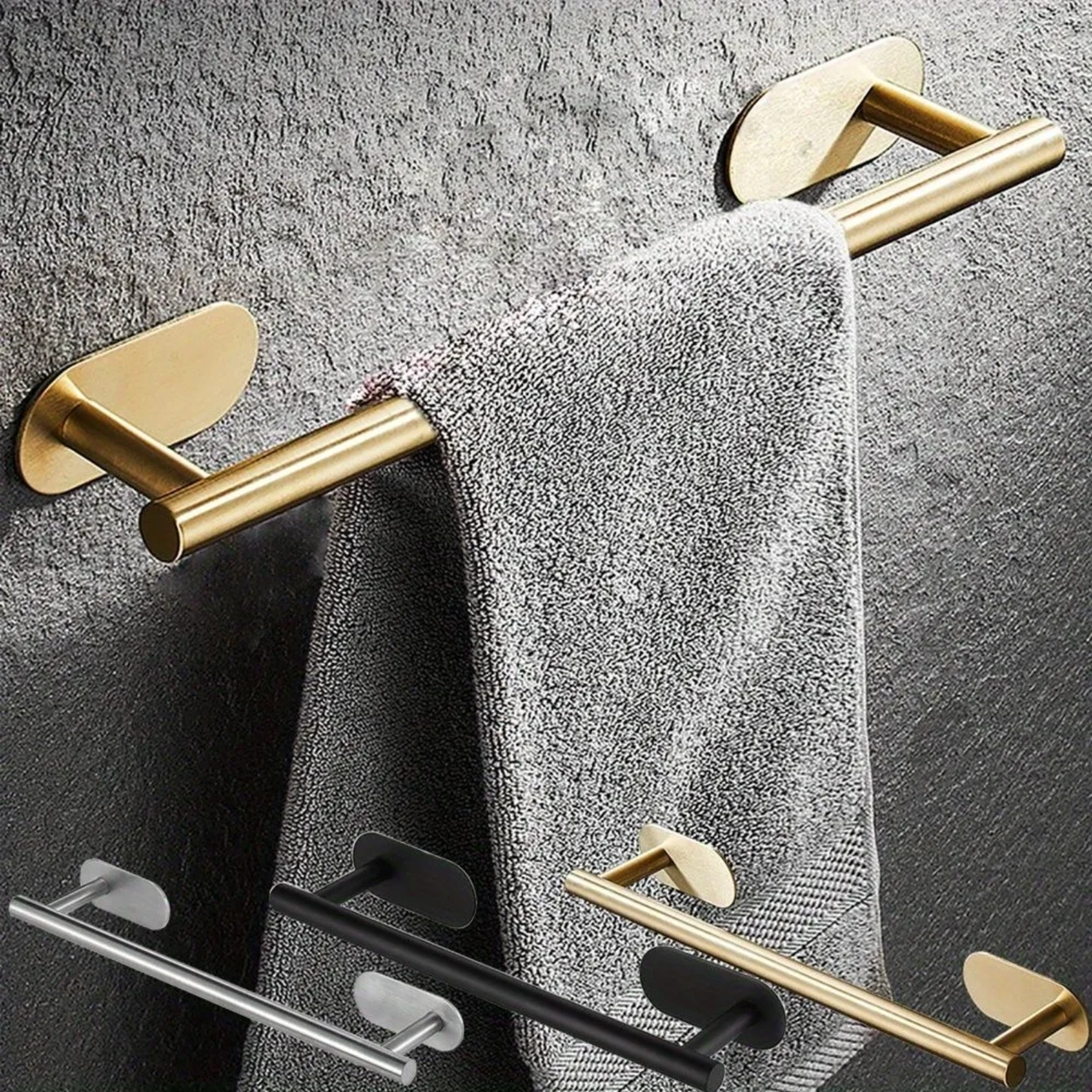 Xiyyadms Stainless Steel Yıkama Havlu Rafı Gümüş , Otomatik Yapışkan, Delme Dirençli, Kolay Kurulum, Evini Düzenli Tutar - 40 Cm Gümüş