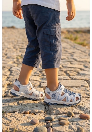 In Step Piona Erkek Çocuk Deniz Ve Sahil Sandaleti - Mavi / Beyaz