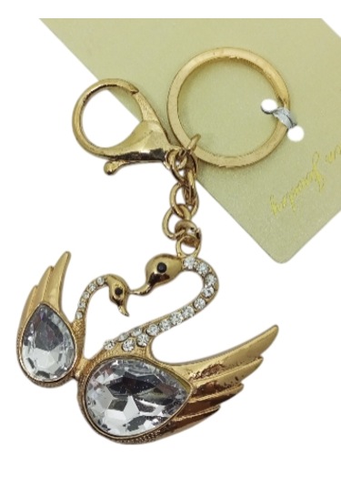 3d Dore Taşlı Kuğu Anahtarlık Lux